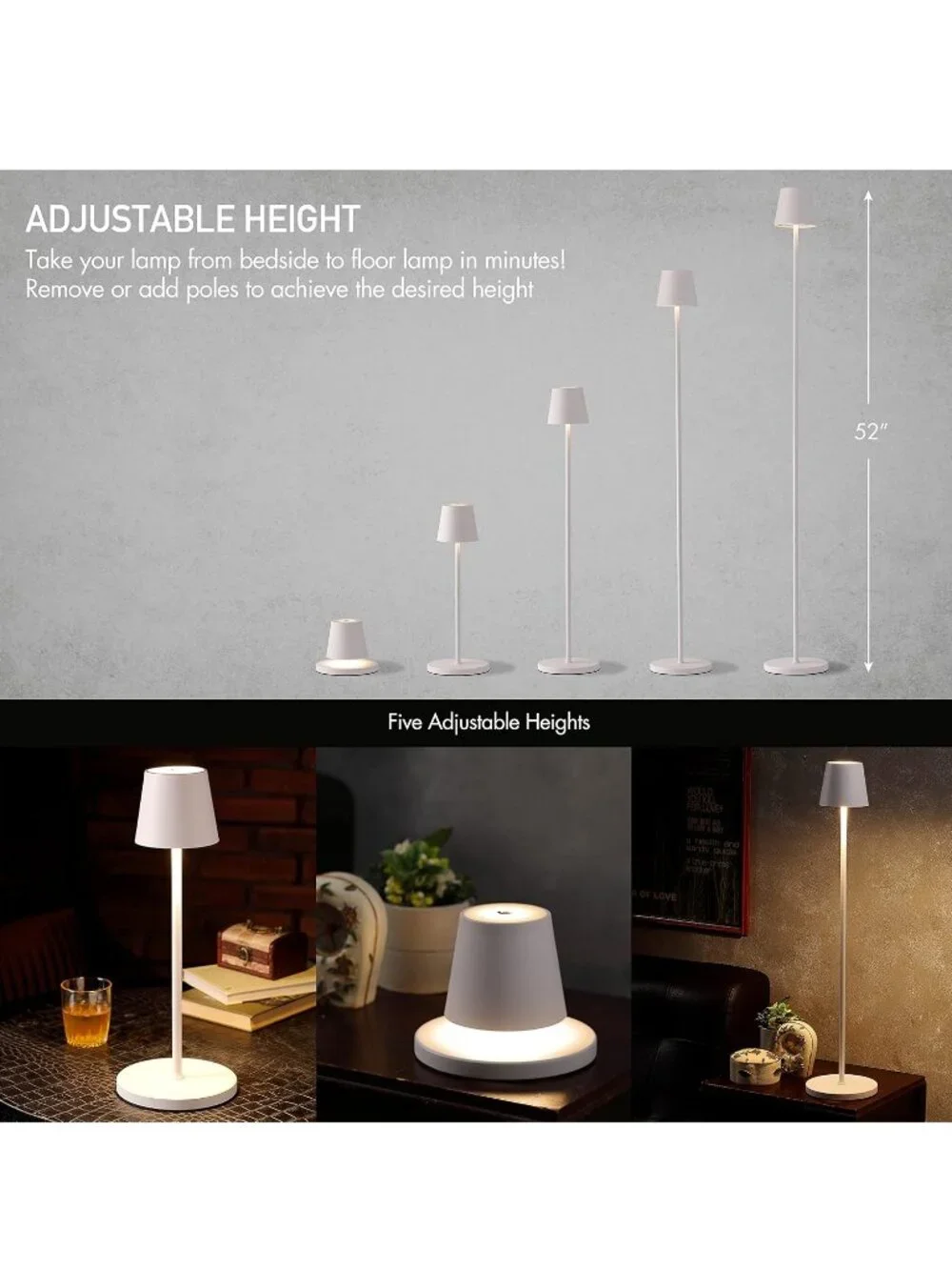 O’Bright Sandy Cordless LED Floor Lamp Rechargeable Outdoor Indoor