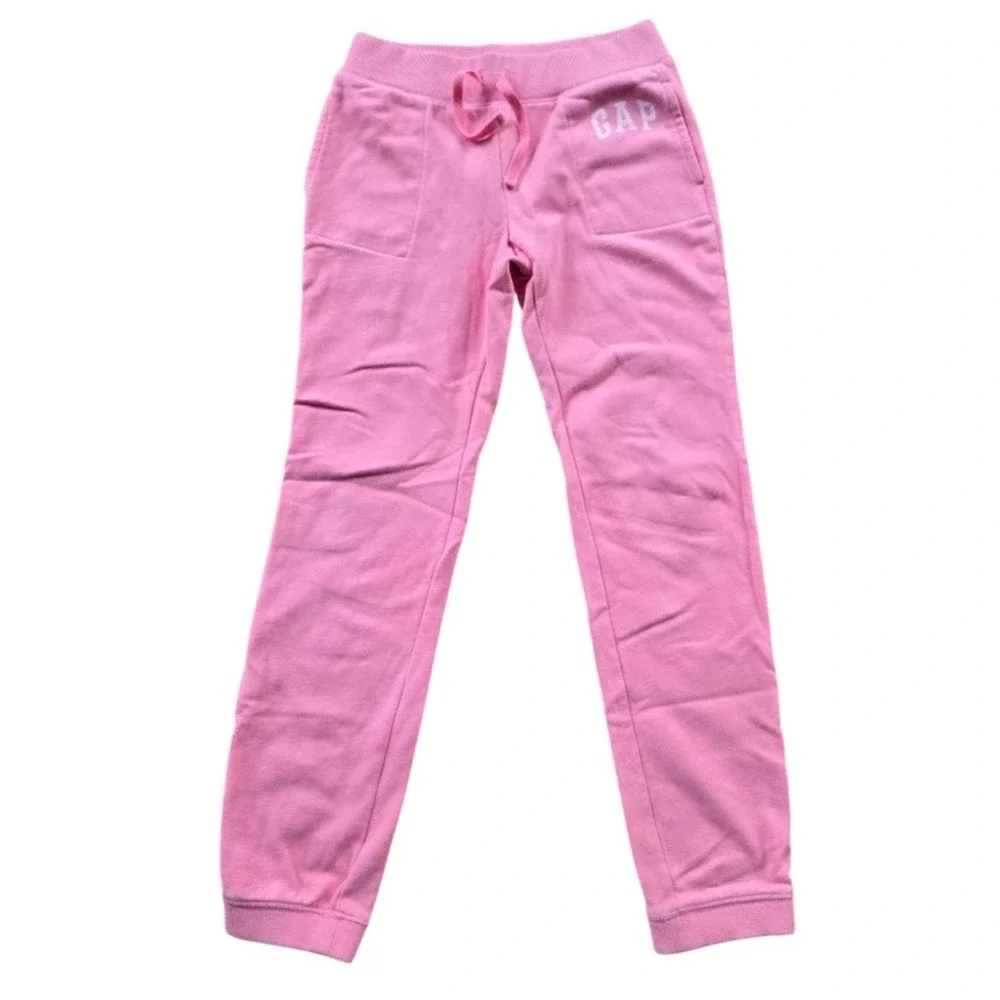 Gap Sweatpants Kids‎ Large 10 Pink Logo Joggers Athleisure Barbiecore