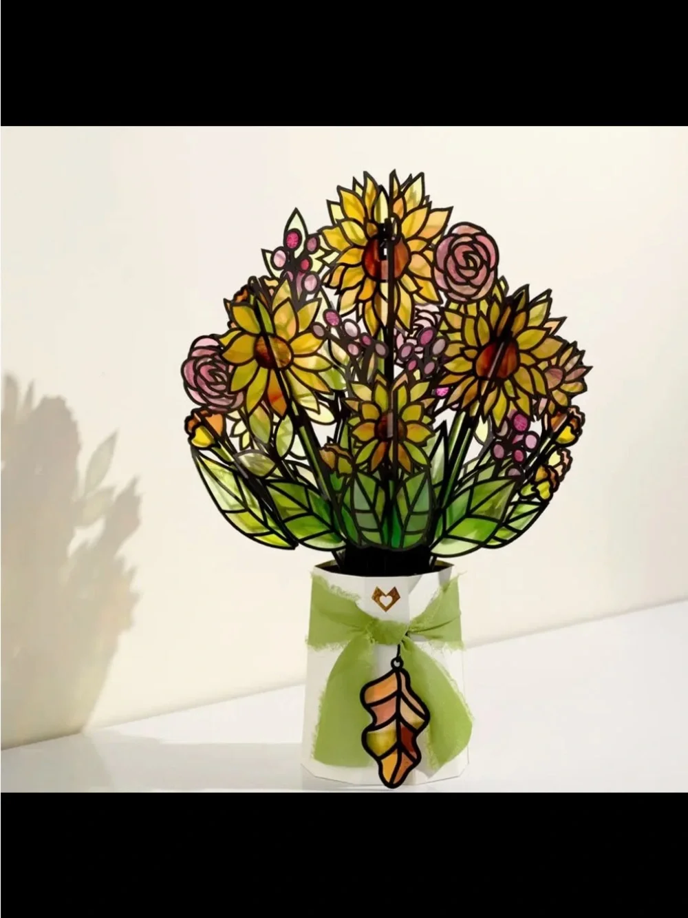 Lovepop Sunflower Sun Catcher 3-D Greeting Card. No offers