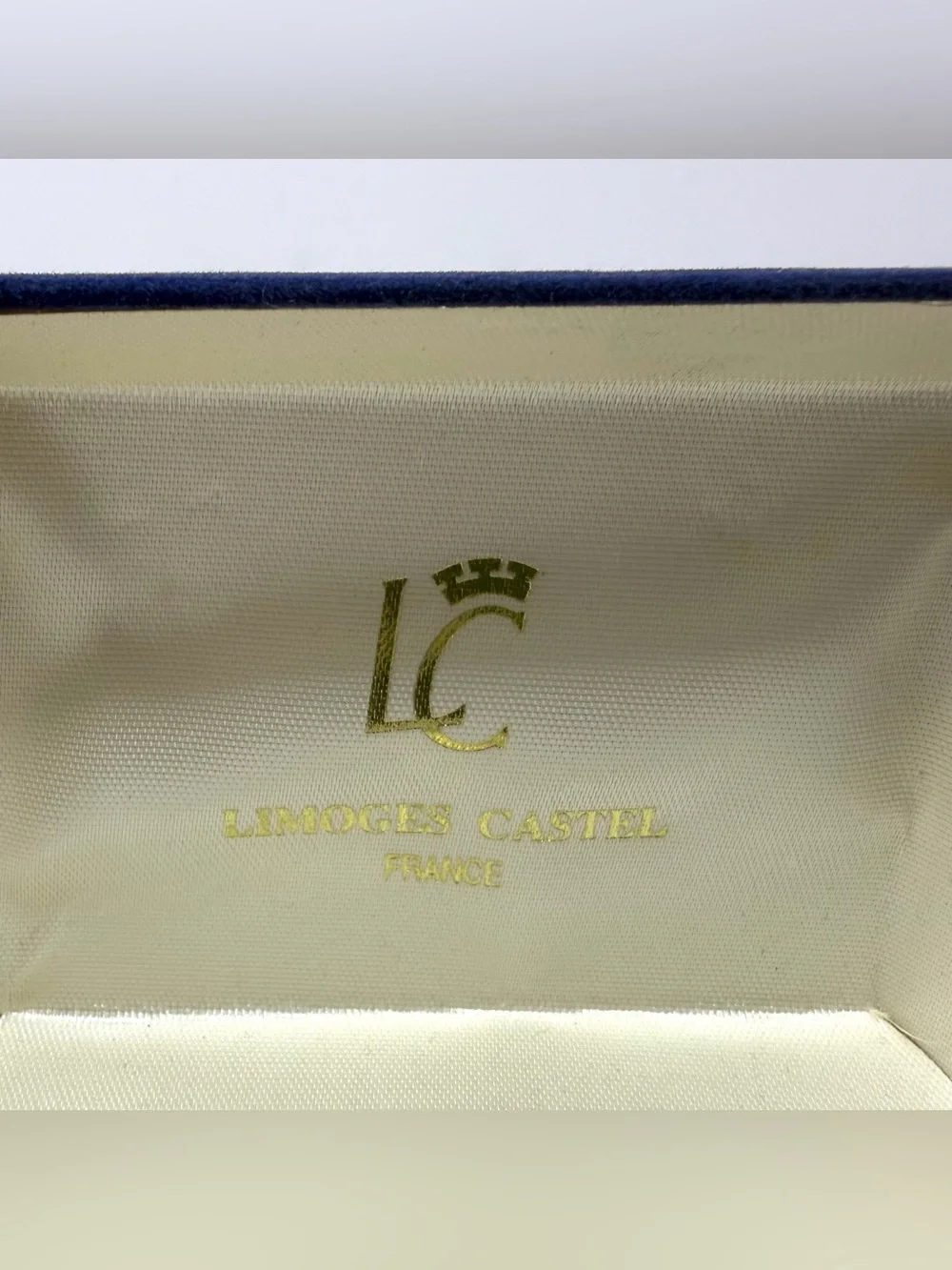 Limoges Castels France Cufflinks & Tie Clip Set Gold Color Navy Nautical Anchor