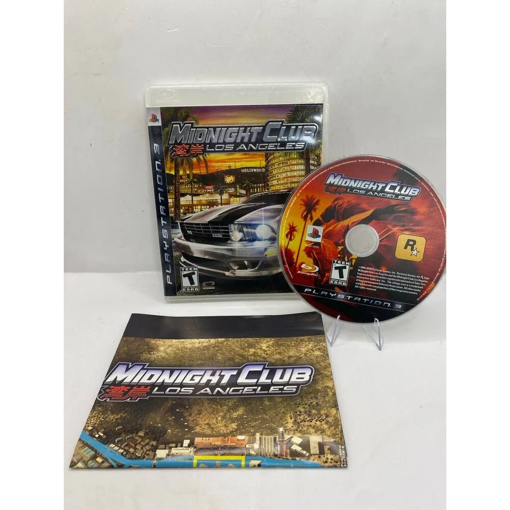 Midnight Club: Los Angeles (Sony PlayStation 3, 2008) ps3 w map