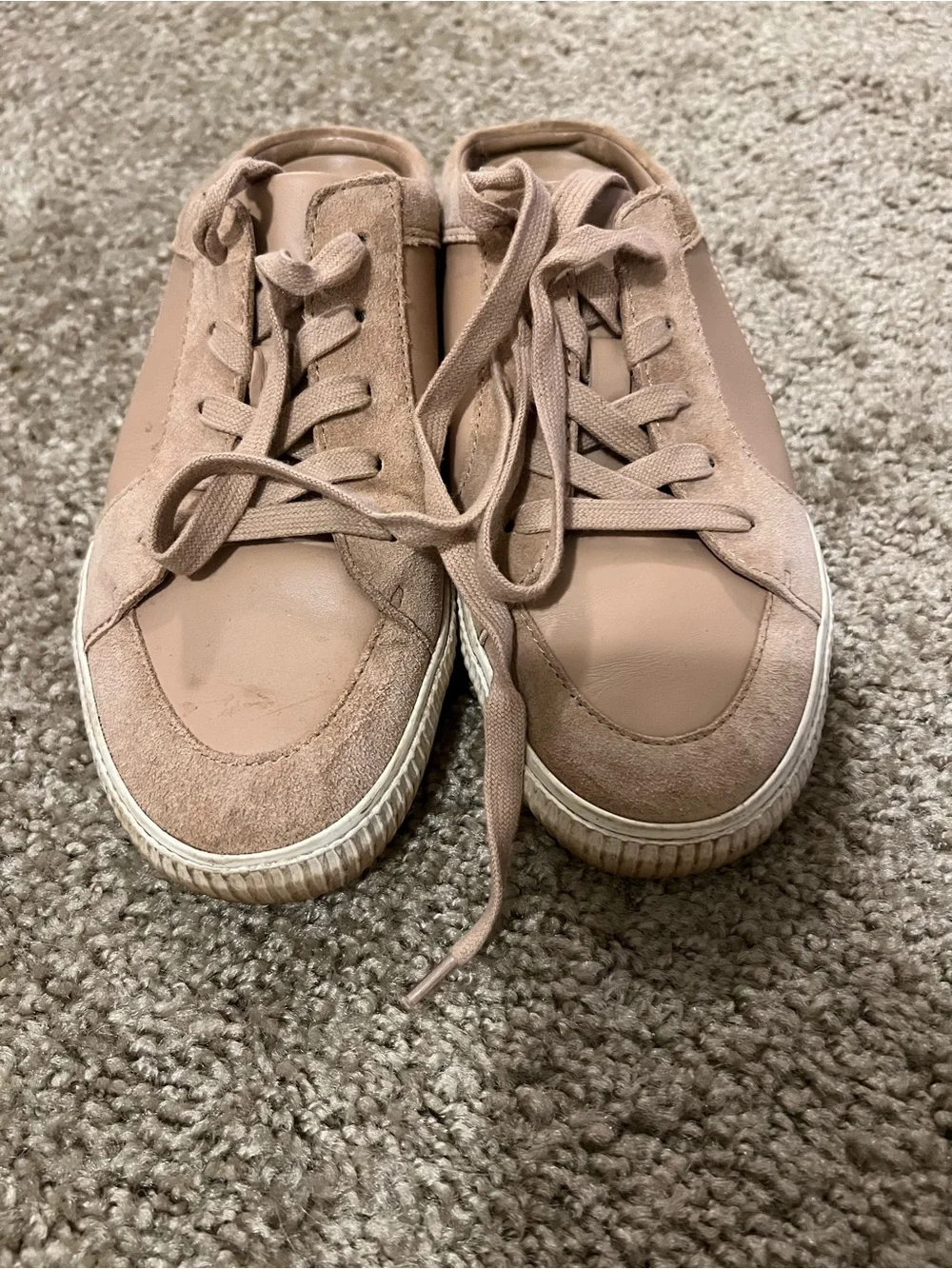 Vince Kess Backless leather and suede sneaker 7