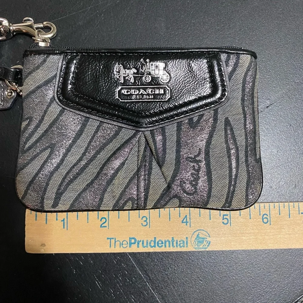 Coach purple silver zippered