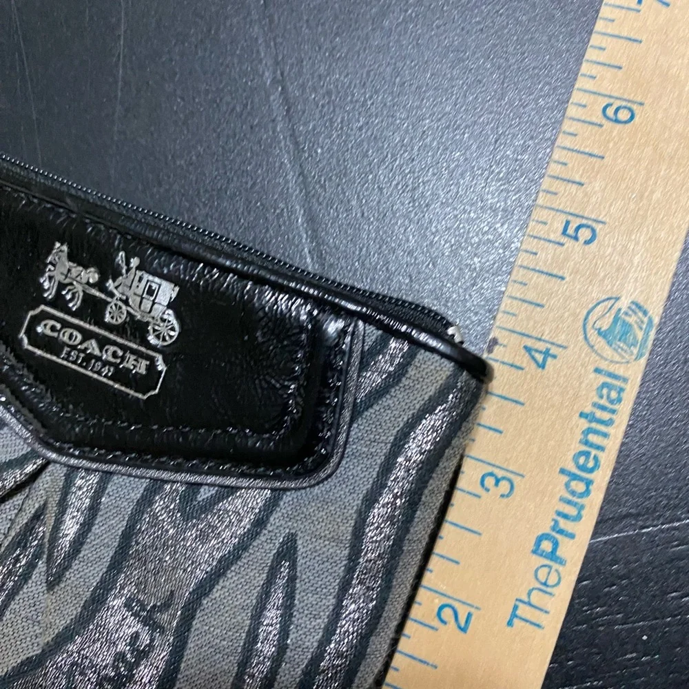 Coach leather zebra