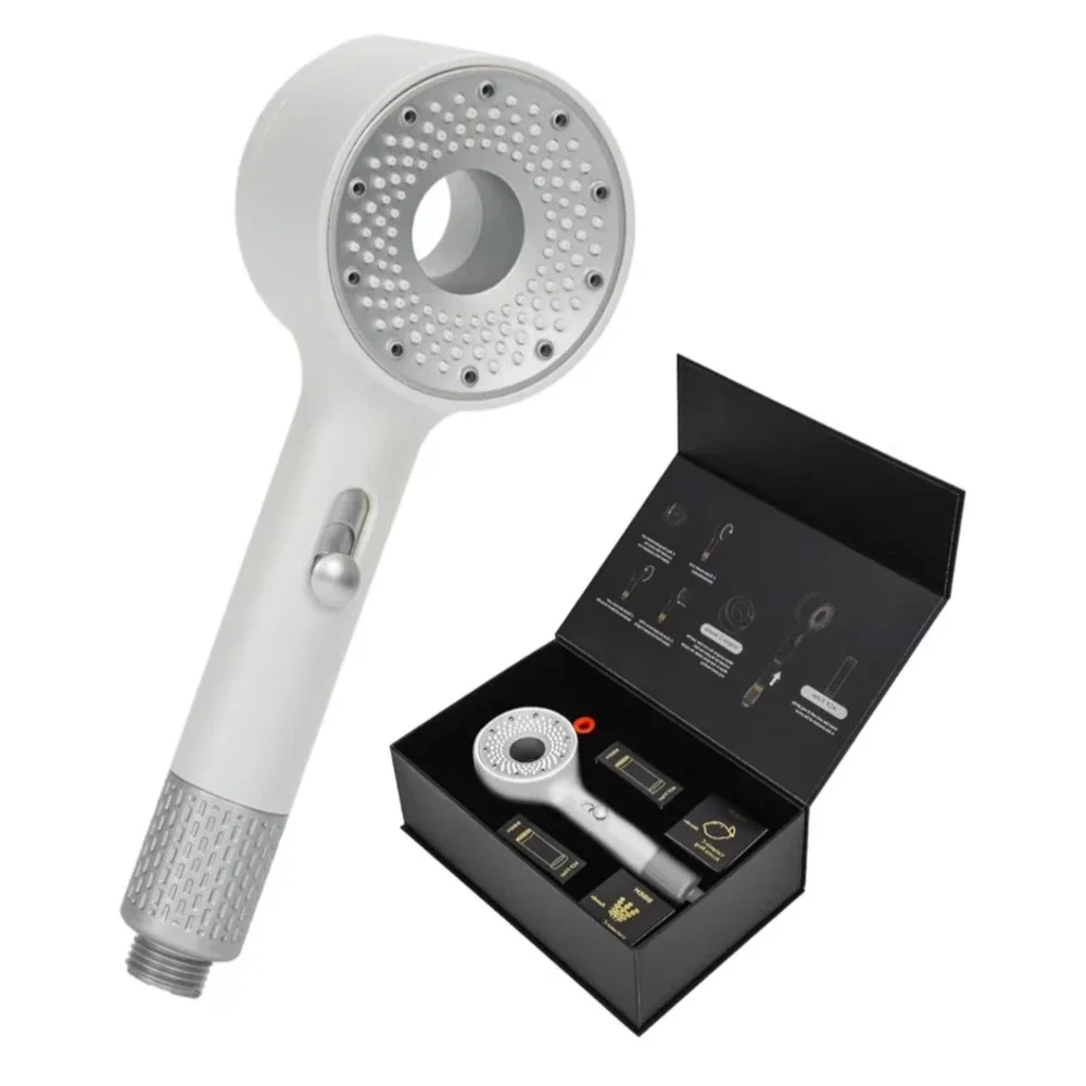 BIBIE Handheld Filtered Shower Head White Vitamin C Fragrance Ring NSF Certified