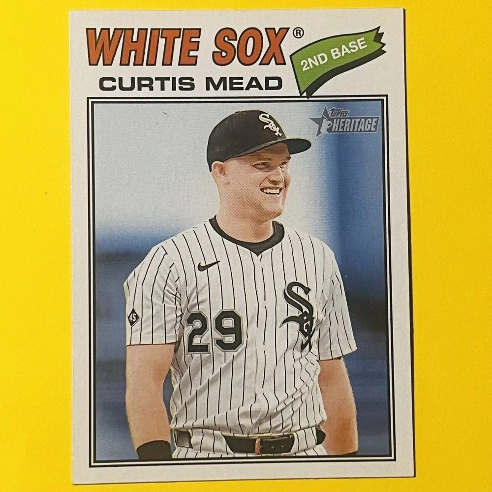 2026 Topps Heritage Baseball Curtis Mead #303 Chicago White Sox Base