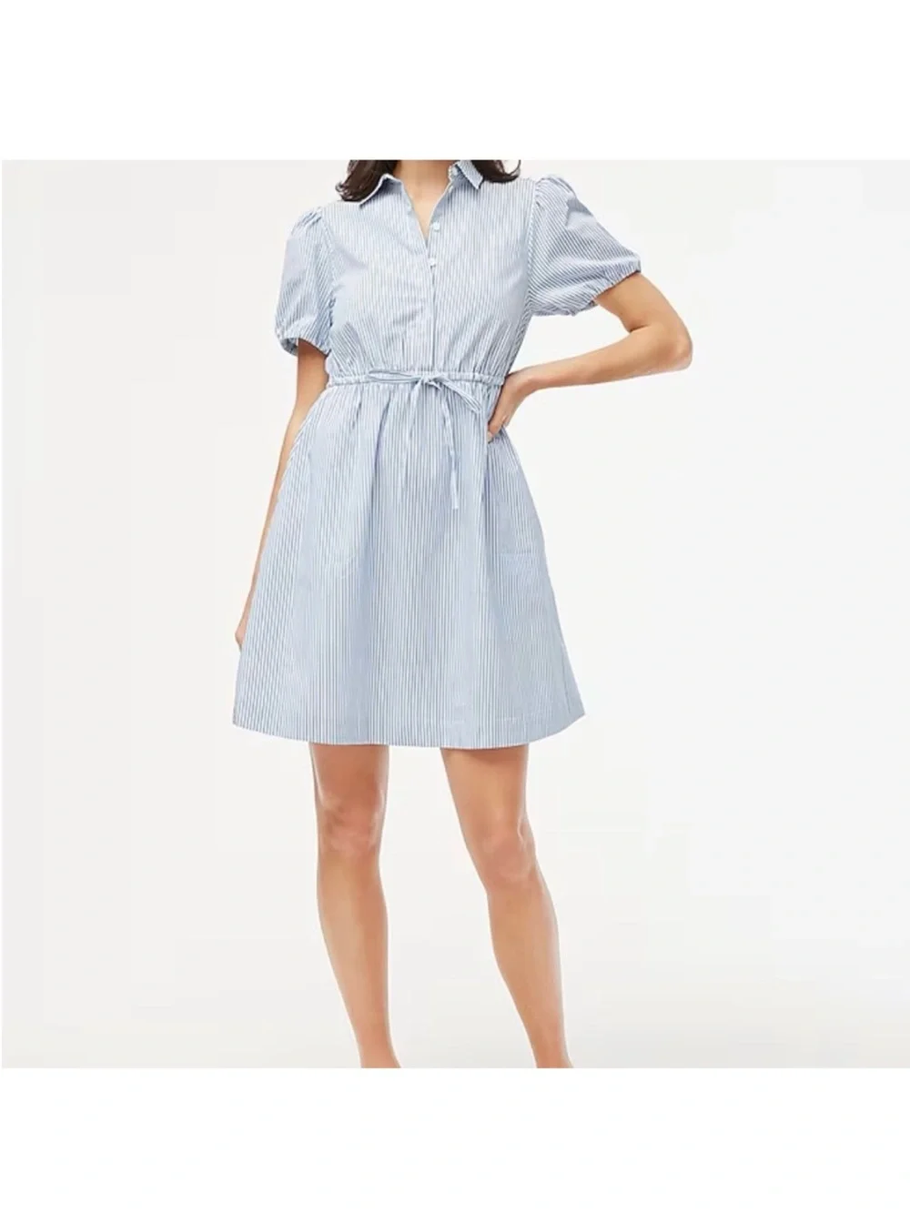 J.Crew Puff Sleeve Button Down Dress Size 4