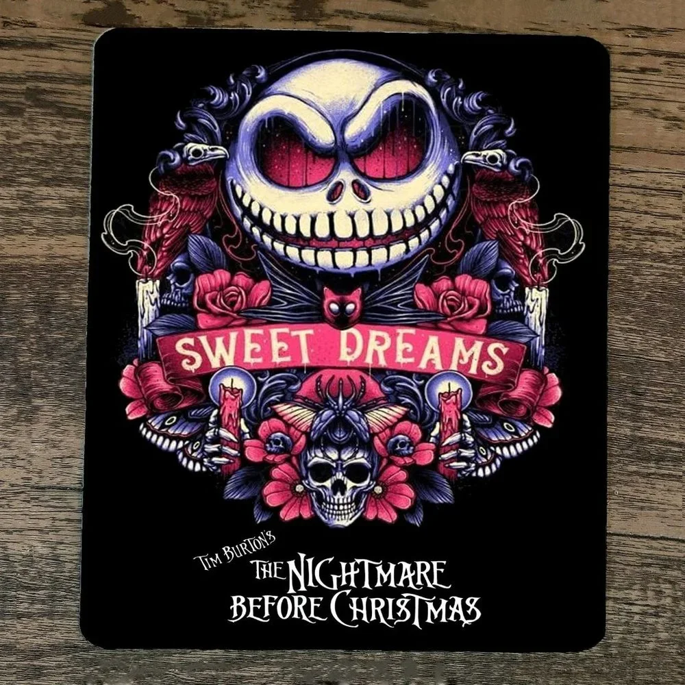 Mouse Pad Sweet Dreams Nightmare‎ Before Christmas Xmas