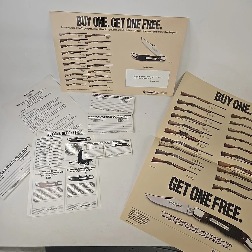 1990 Remington‎ Shotguns Store Counter Display, Poster, And Promo Items