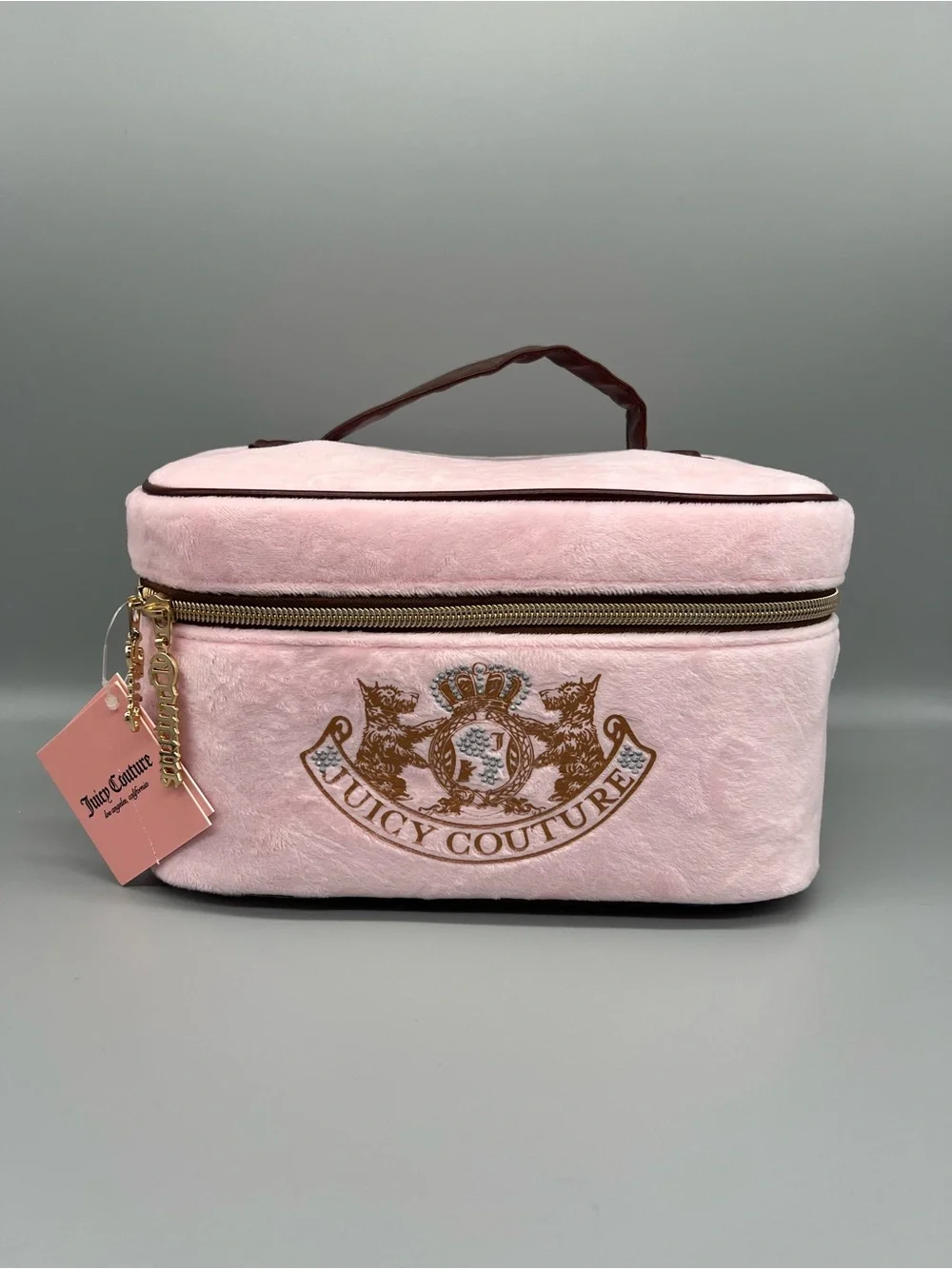 Juicy couture pink velour cosmetics bag