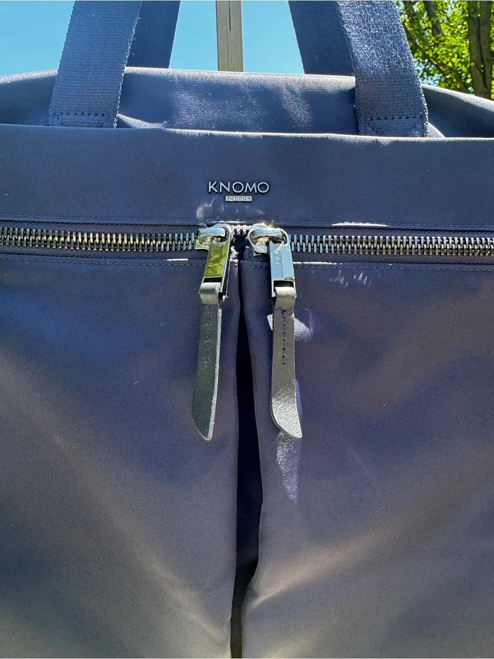 Nw KNOMO London Mayfair Grosvenor 18” Navy Blue Zip Tote Bag Carry-on Luggage