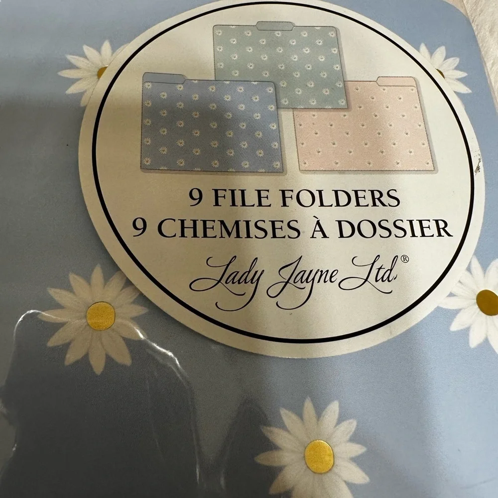 Blue Daisy File Folders