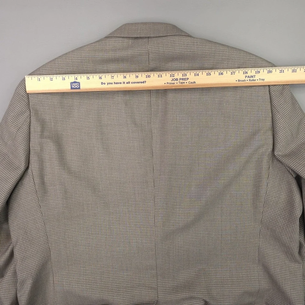 Turnbury Blazer Mens 50R Brown Silk Wool Check Sport Coat Jacket Classic