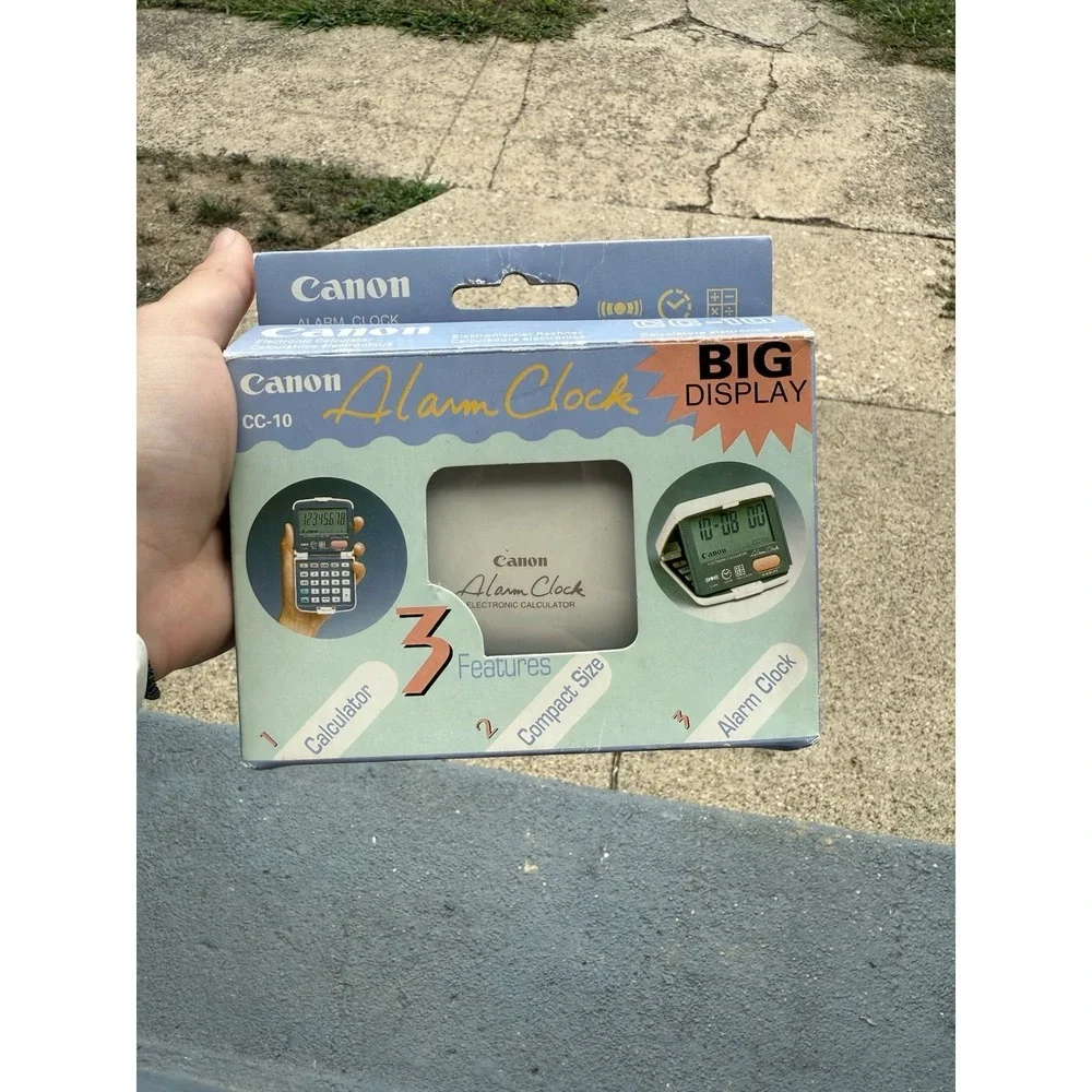 Canon CC-10 Compact Portable Alarm Clock Calculator New‎ Open Box Rare