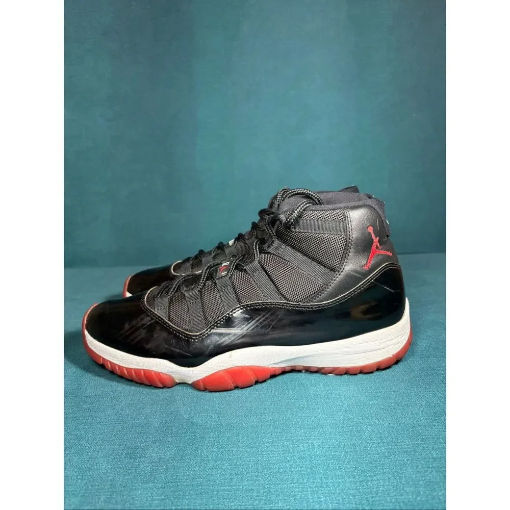 Nike Air Jordan 11 Retro Bred Playoffs 2019 Black Red White 378037-061 Men’s Siz