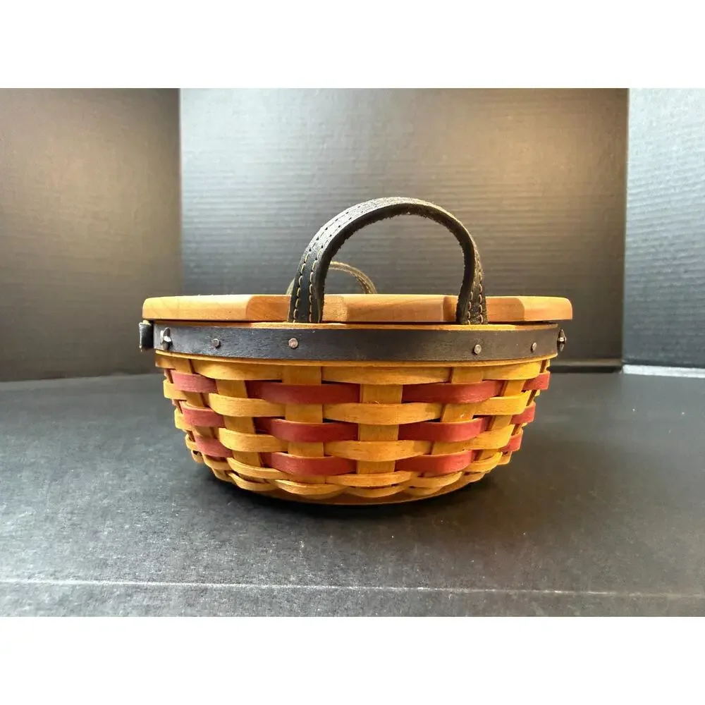 Longaberger 2005 Inaugural Basket, Liner, Protector, Medallion, Lid Combo