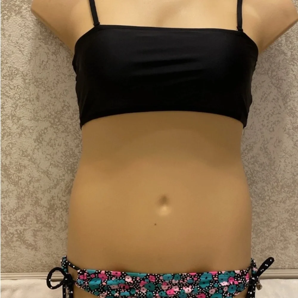 SHEIN Black and Floral Bikini Set