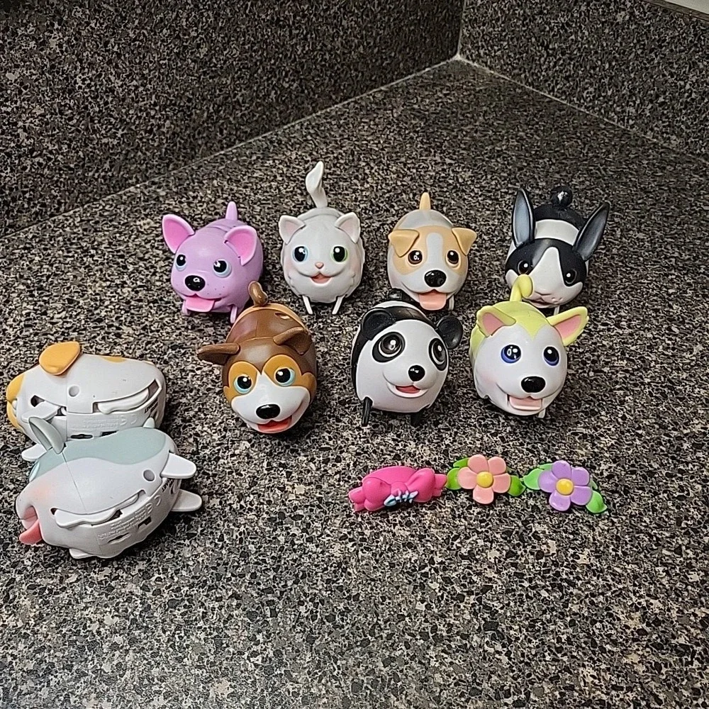 Chubby‎ Puppies Lot Of 7 Working And 2 Non Working Spin Master Plus Accessories
