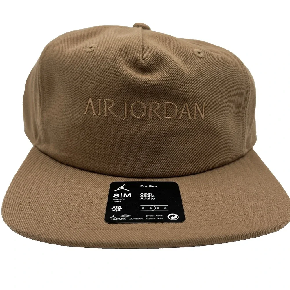 Nike Air Jordan Pro Unstructured Flat Bill Snapback Hat Cap‎ Adult Size S/M NEW