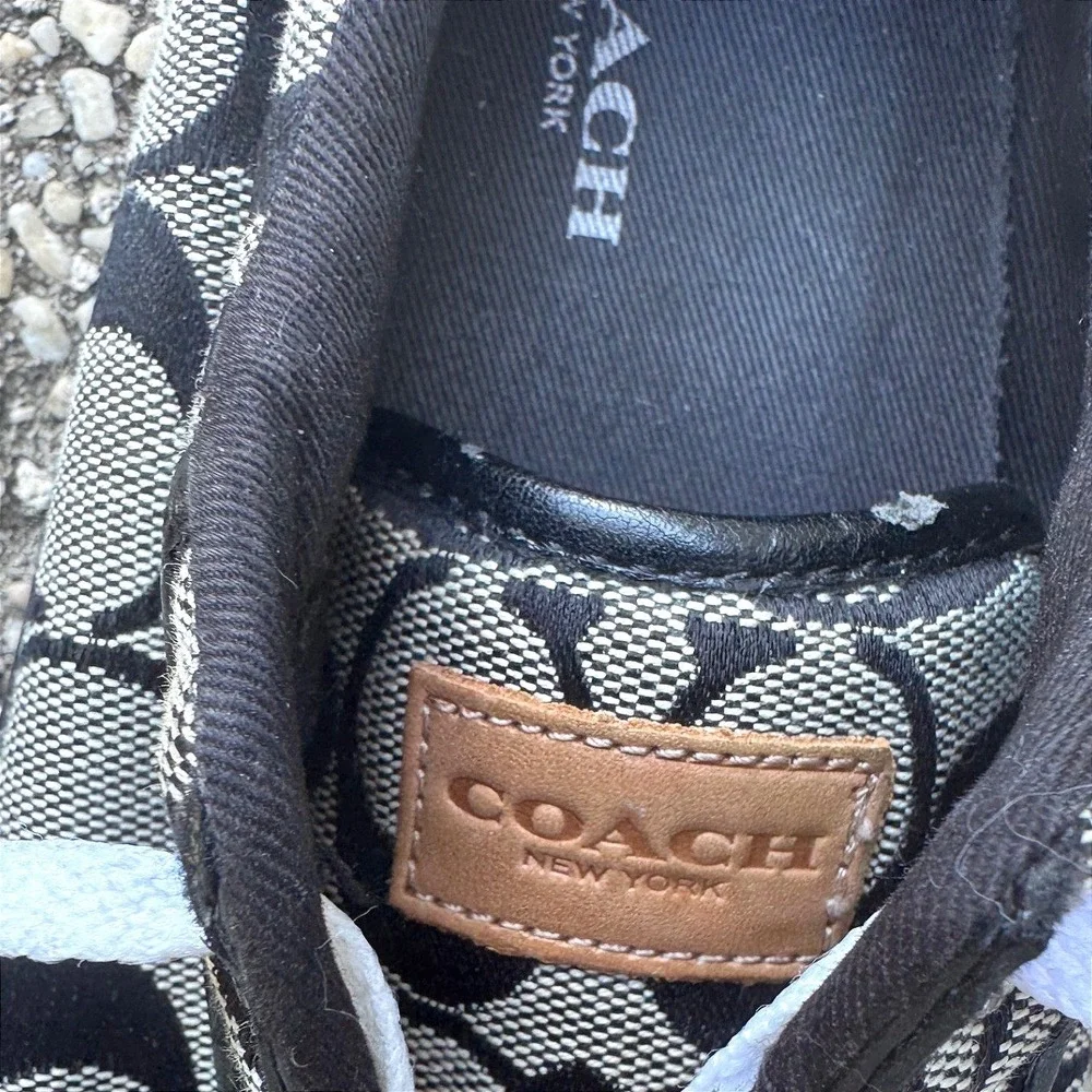 Y2K Coach Barrett Signature C Monogram Canvas Low Top Sneakers Size 7.5