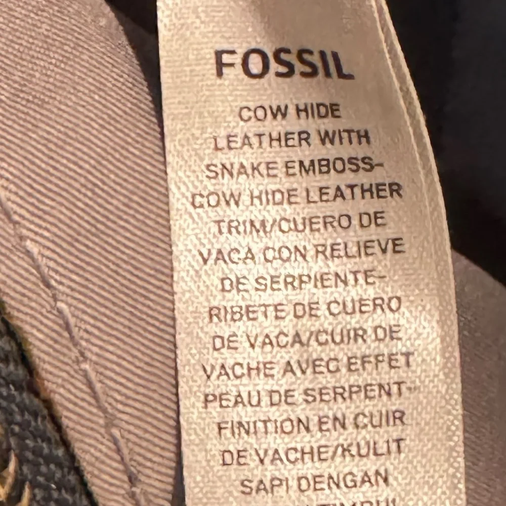 Fossil‎ Amelia Hobo Shoulder Bag Cow Hide Leather Twilight Blue Gold Hardware