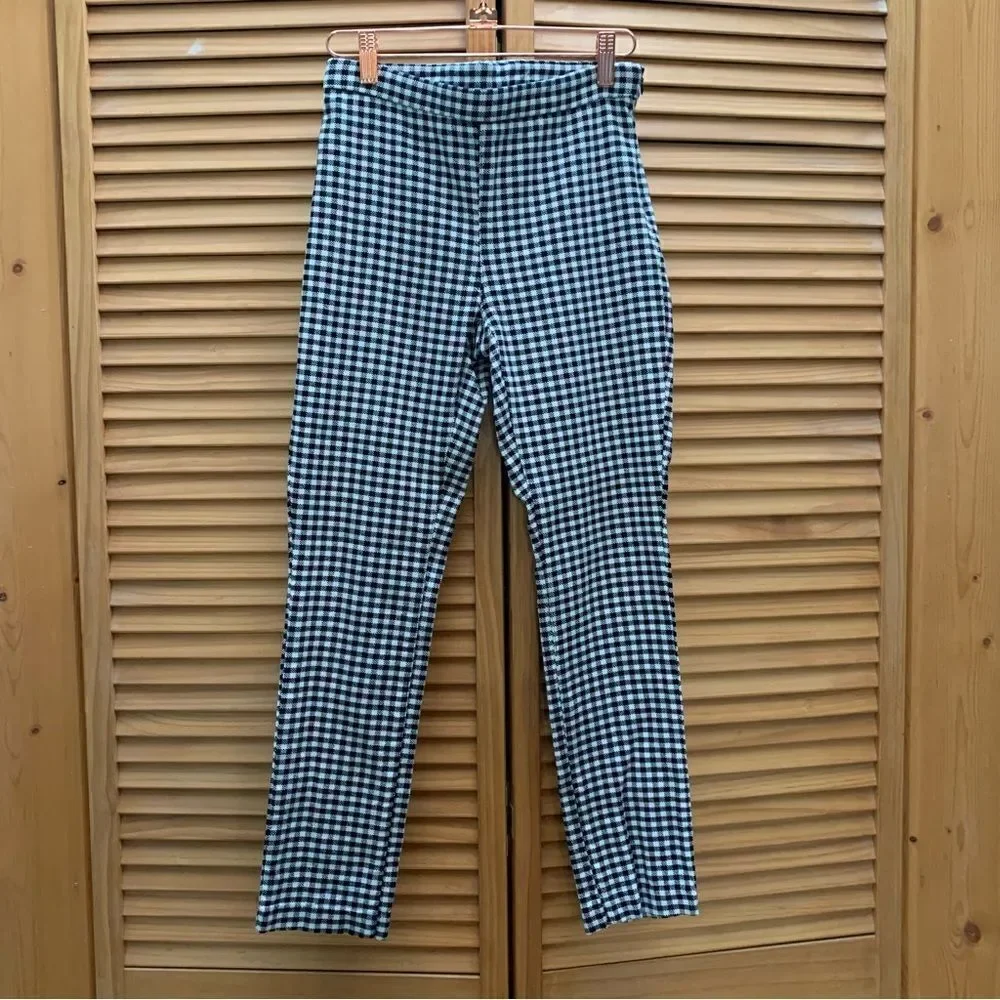 Free People Black and White High Rise Pants size 2