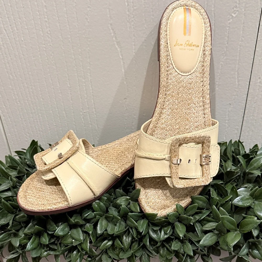 Sam Edelman Gaige Flat Sandal Bleached Wheat 9 Medium