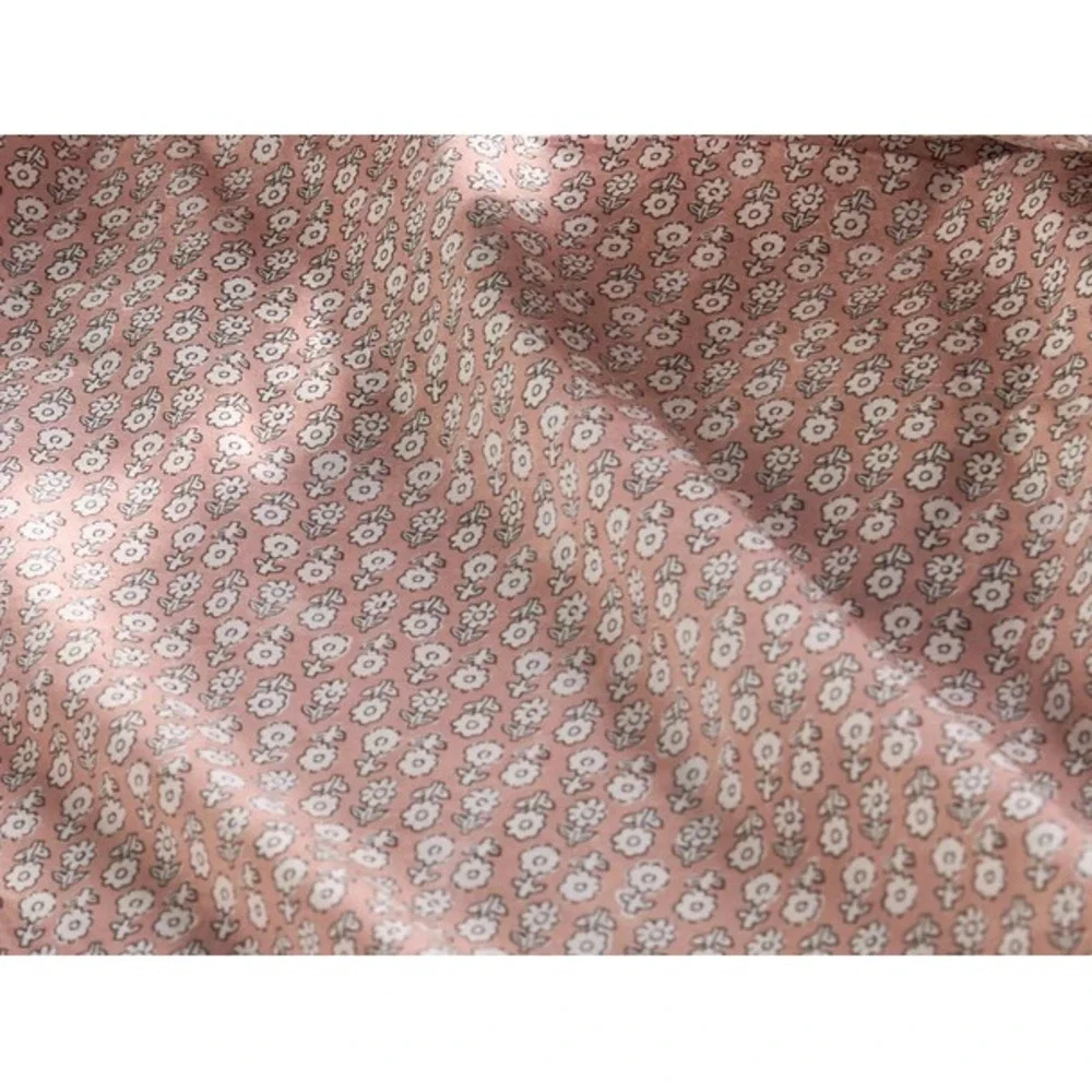 Anthropologie STANDARD Size Pillowcases Set 2 Pink Liza Floral Cottagecore