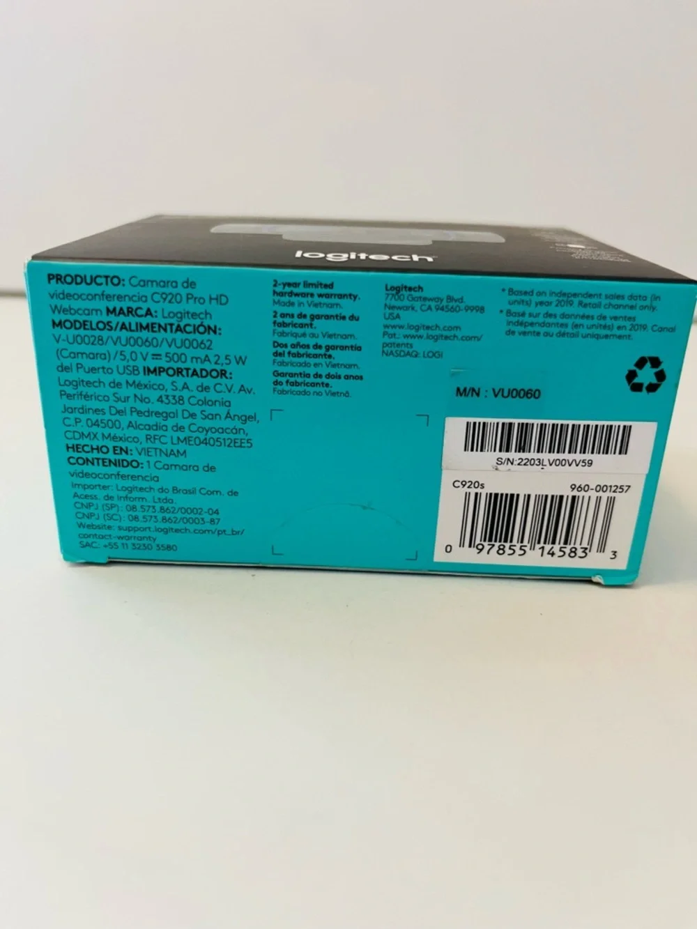 Logitech c920s pro