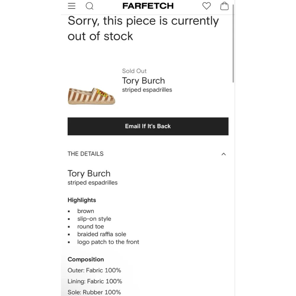 Tory Burch visible brand front