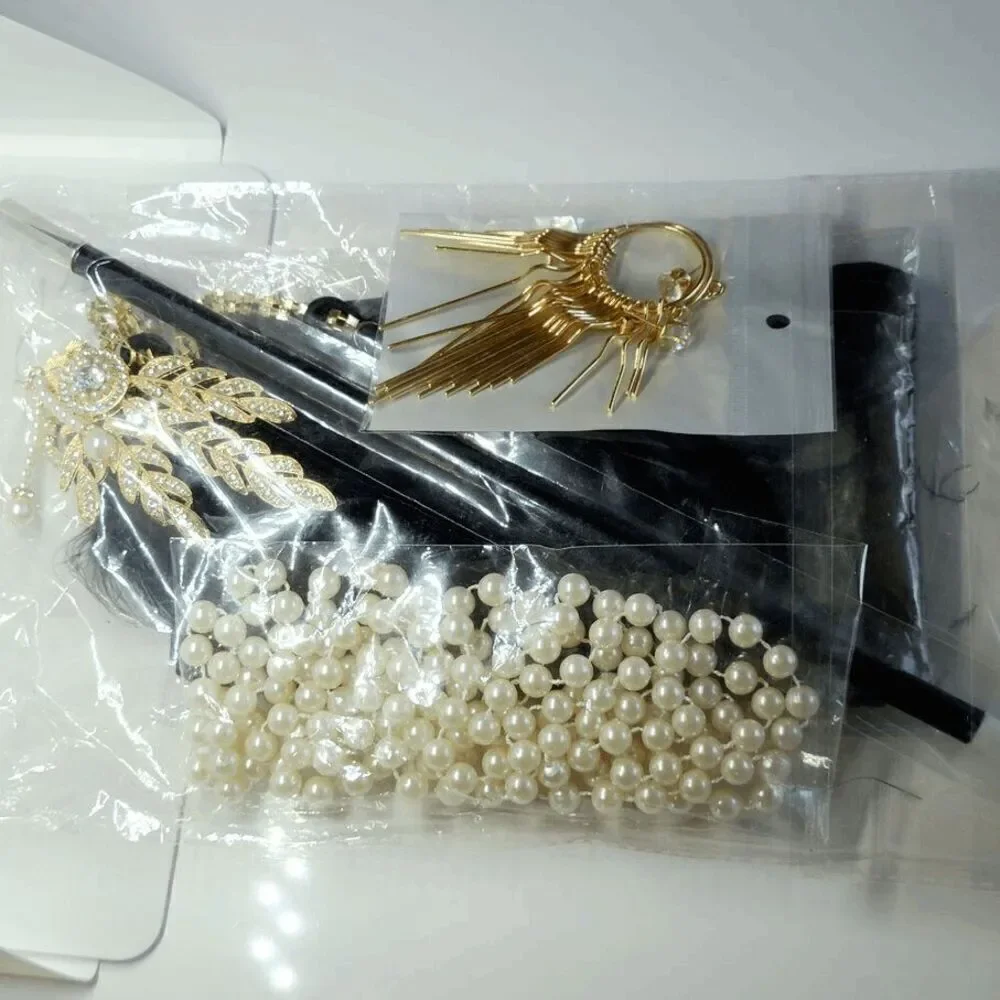 5PCS 1920s Accessories Flapper Great Gatsby Vintage Retro Costume Set NEW