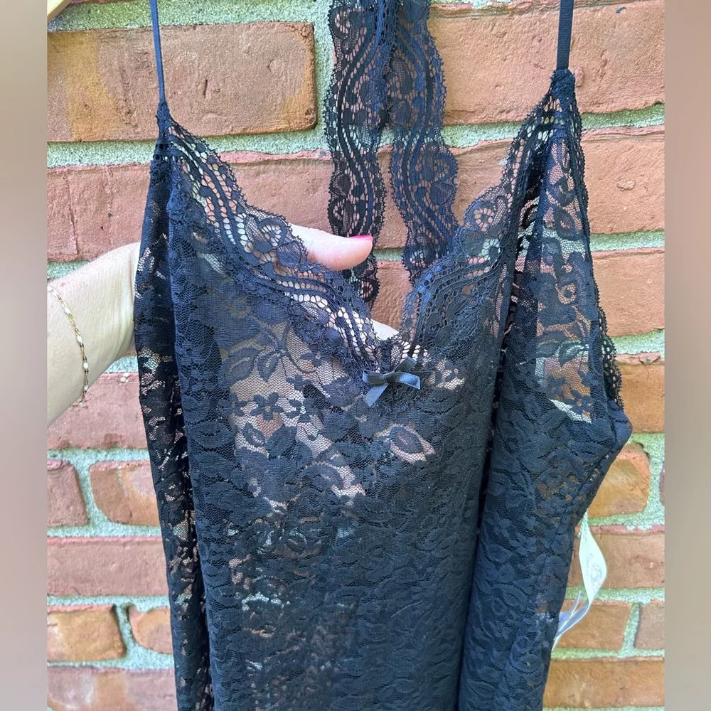 In Bloom by Jonquil Black Lace Slip