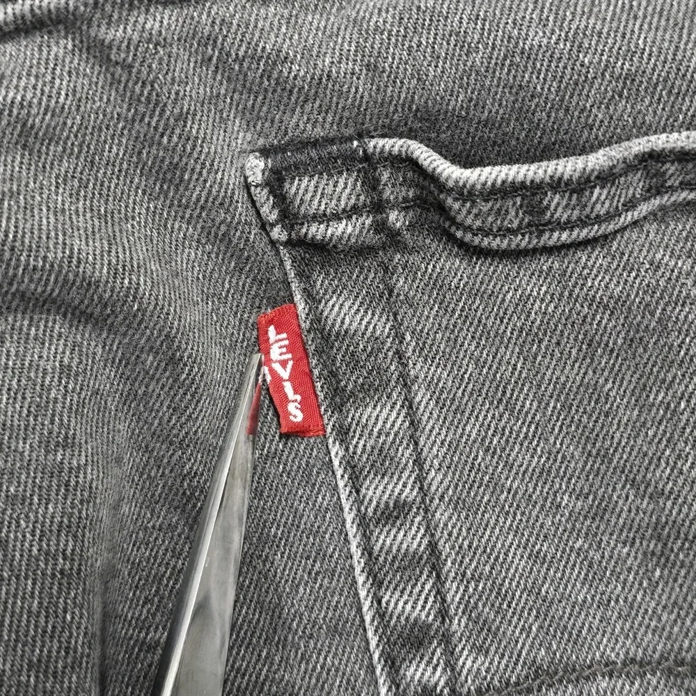 Levi's Men's 514 Straight Flex Jeans 40x30 Graphite Leather Patch Y2K EUC