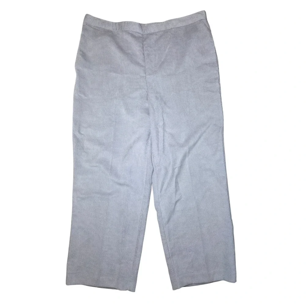 Alfred Dunner Corduroy‎ Light Gray Proportioned Short Pull On Pants 18P NWT