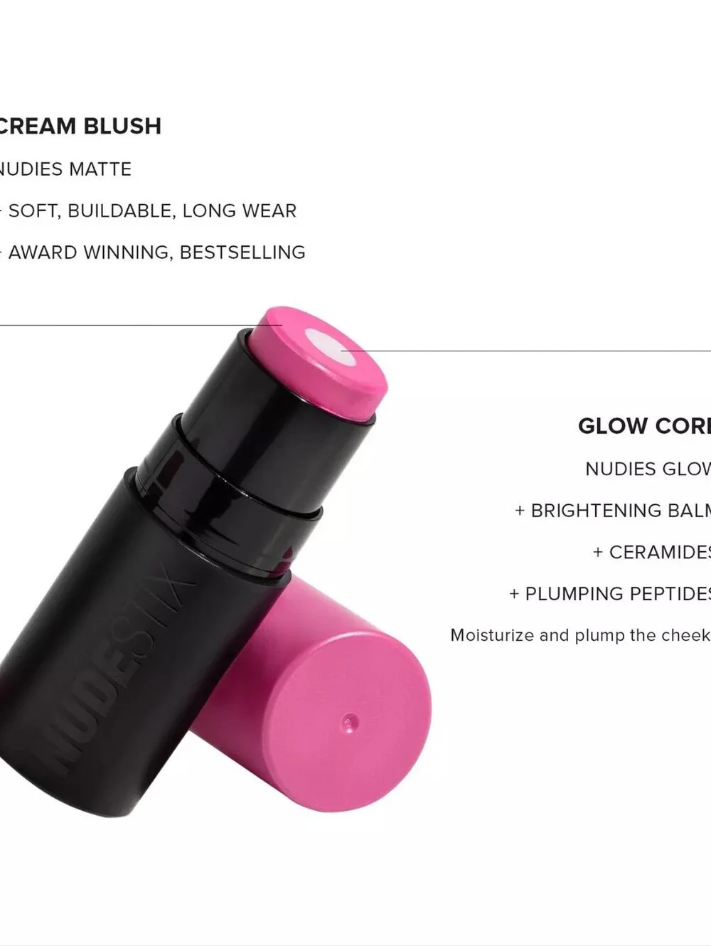 NUDESTIX - NUDIES Matte + Glow Core All Over Face Blush Color - Magenta