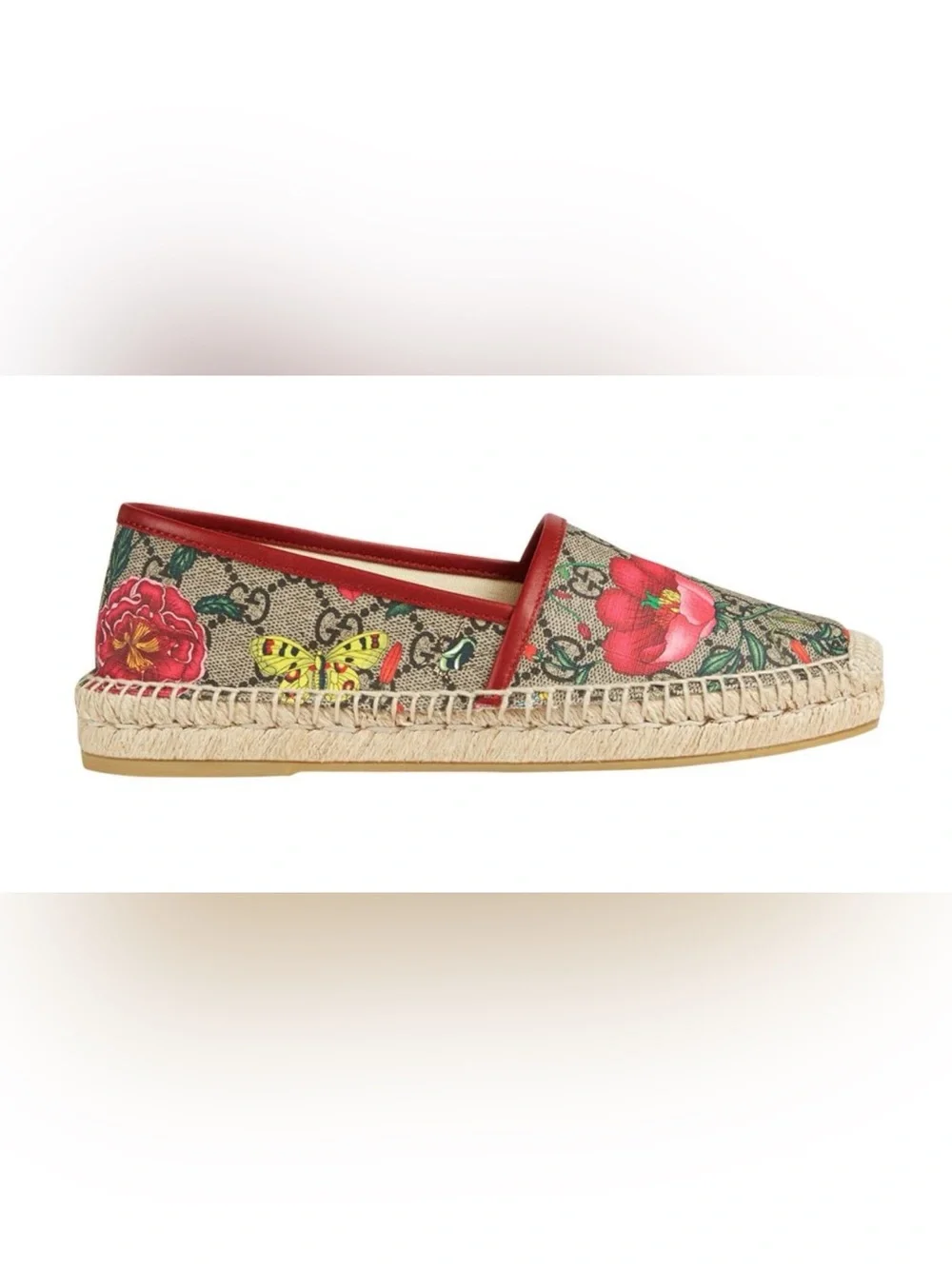 Gucci GG Supreme Floral Espadrilles Italian 36.5 or 6.5 US