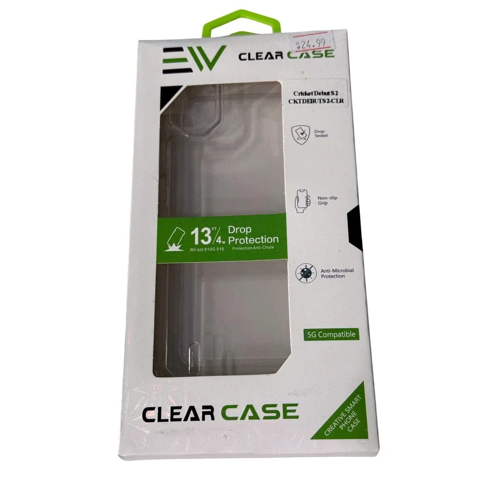 Electronic World Clear Case for Cricket Debut S2 13ft Drop Protection CKTDEBUTS