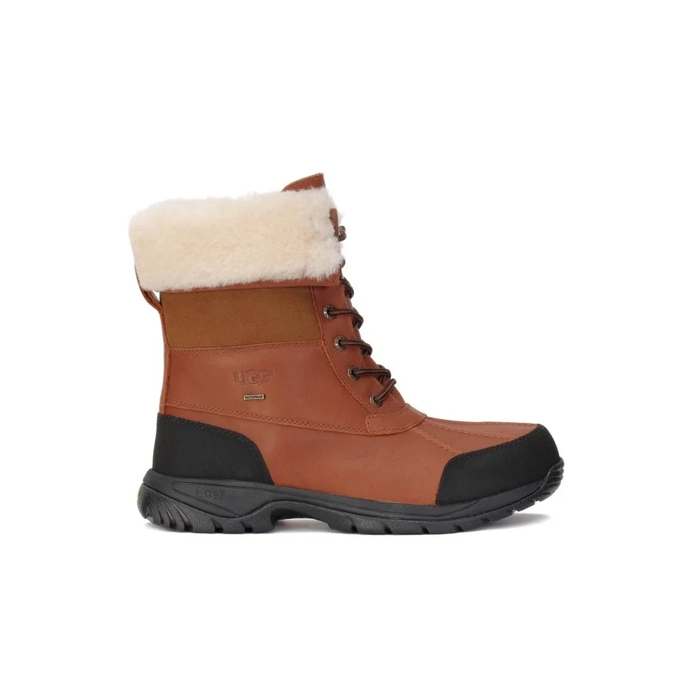 UGG Butte Mens Waterproof Winter Boots Chestnut Leather Vibram Snow Boots 5521