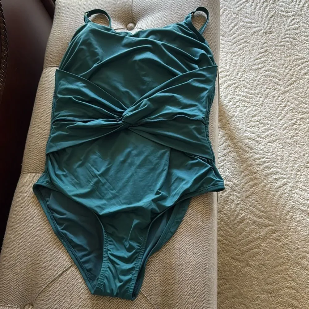 Jantzen Teal One Piece Swimsuit size 10