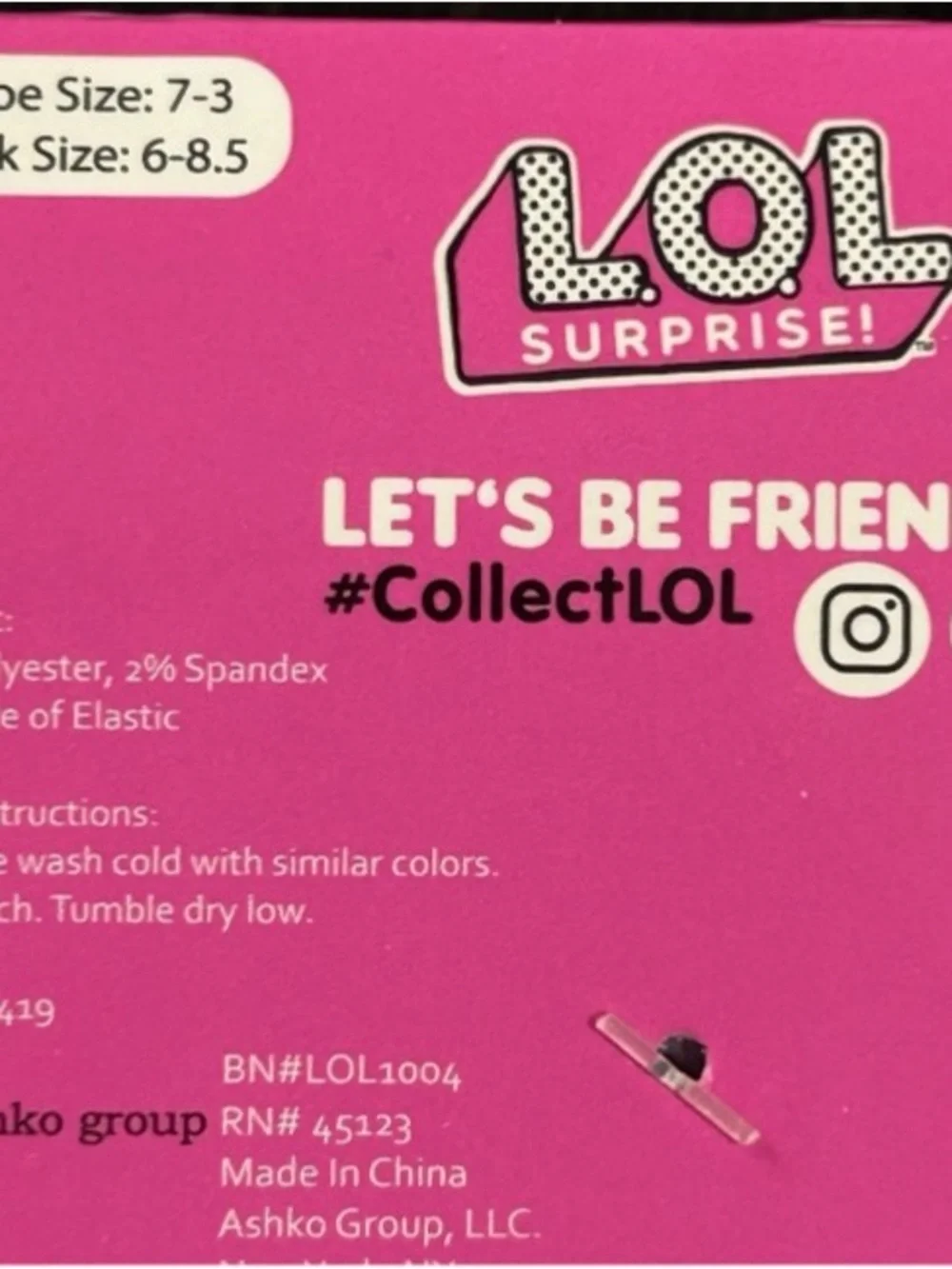 L.O.L. Surprise! doll socks sock