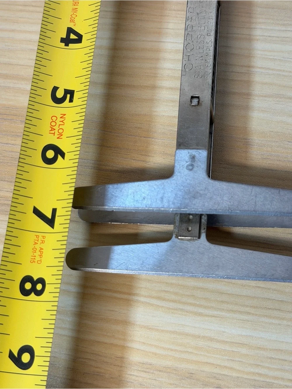 Vintage Red-Handled Foley T-Shape Food Chopper