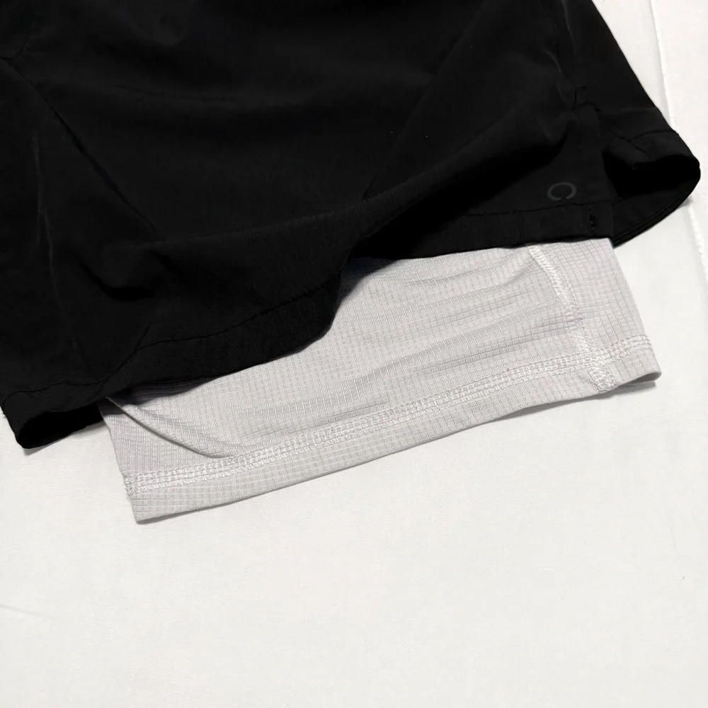 Skora Integral Running Shorts Men’s XL Black 7” Inseam Lined Zip Pocket