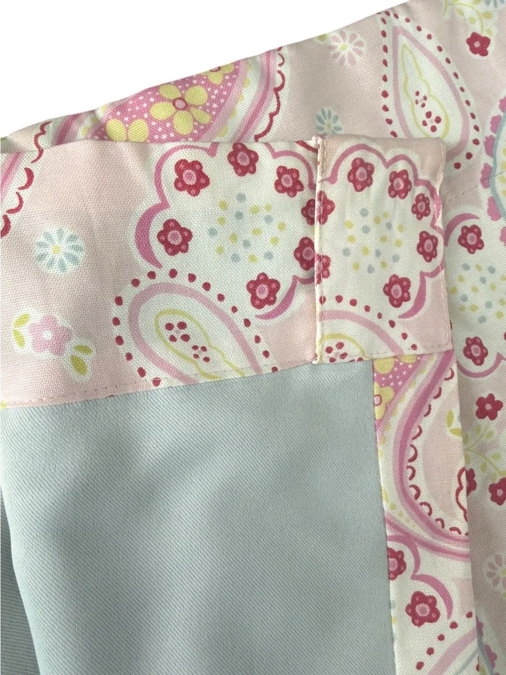 Pottery Barn Kids Girls Pink Paisley Window Curtains SET OF 3. 44 x 63 inches.
