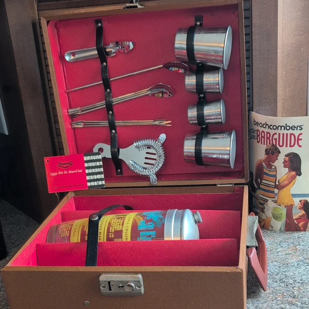 Vintage Imperial Travel Bar Set with Tools and