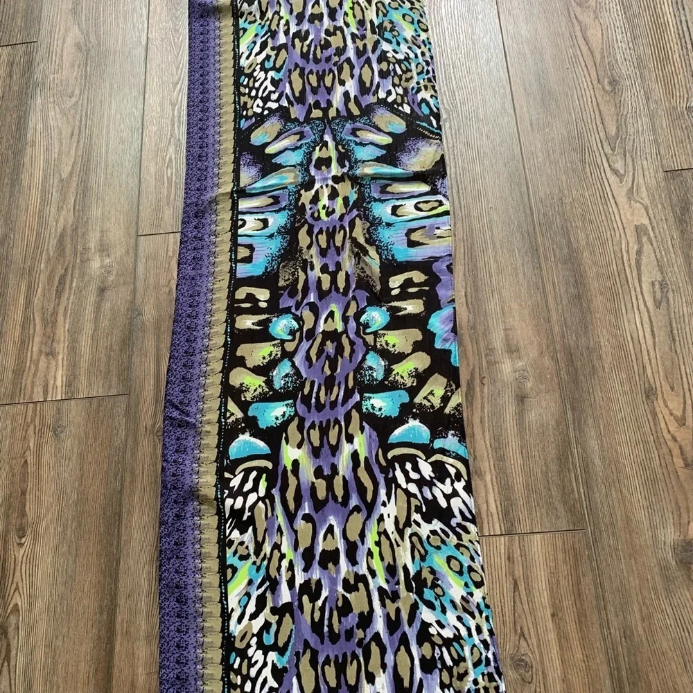 100% silk Vibrant Animal Print Scarf