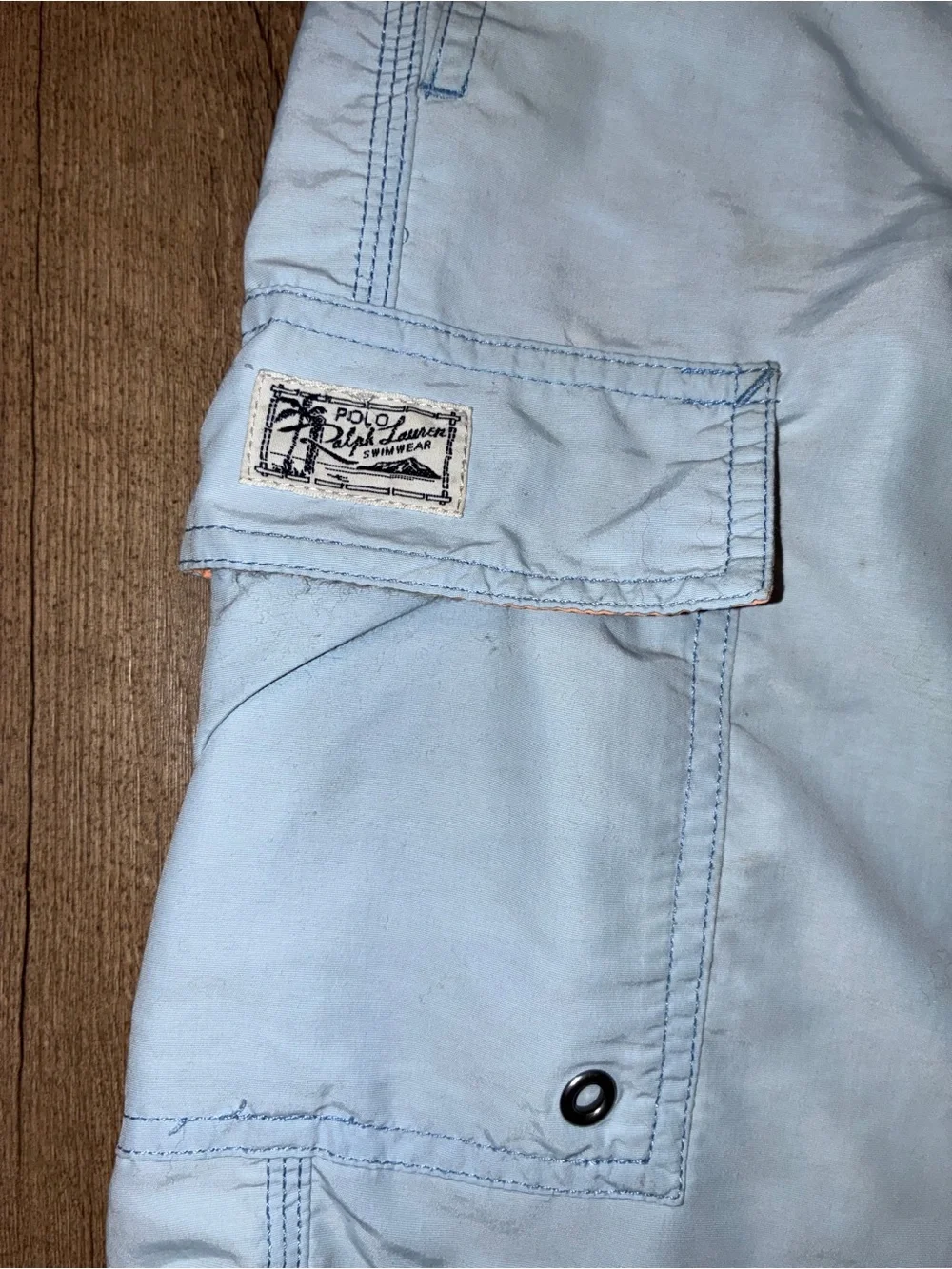 Polo Ralph Lauren Light Blue Swim Shorts with Coral Pony