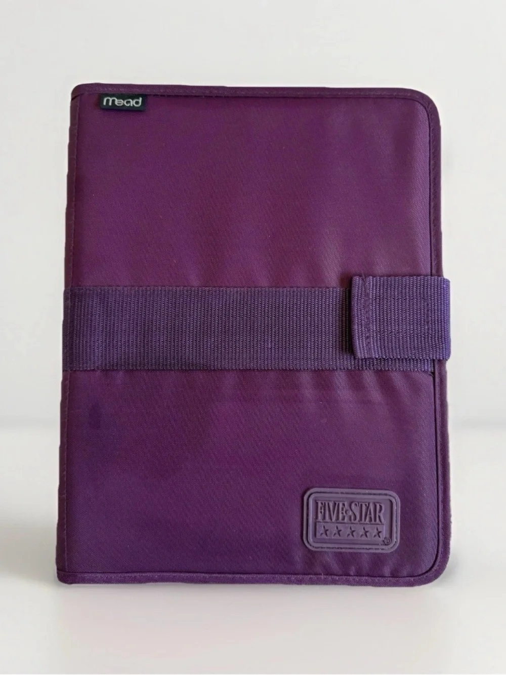 1997 Mead Five Star First Gear Vintage Purple Nylon Notebook Folio Case 2-Pocket