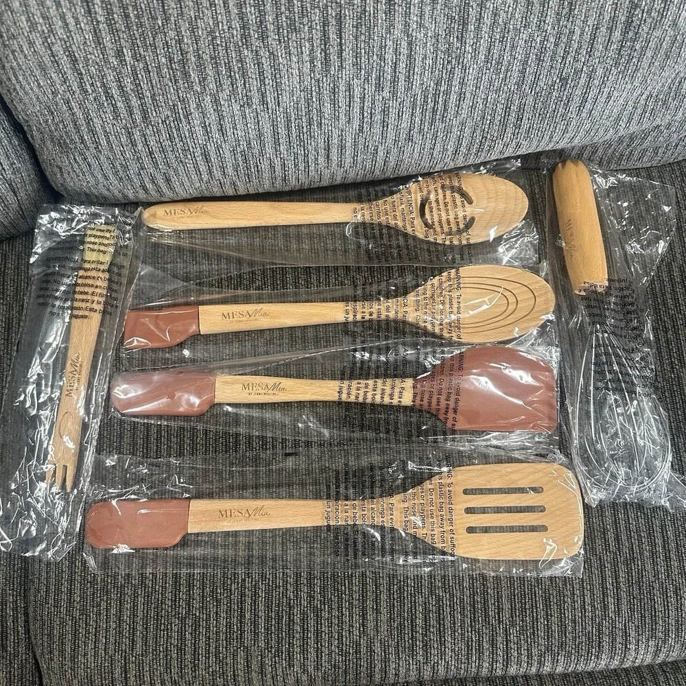 Mesa‎ Mia Beechwood 6 Piece Utensil Set, Cooking & Serving Ware Jenny Martinez