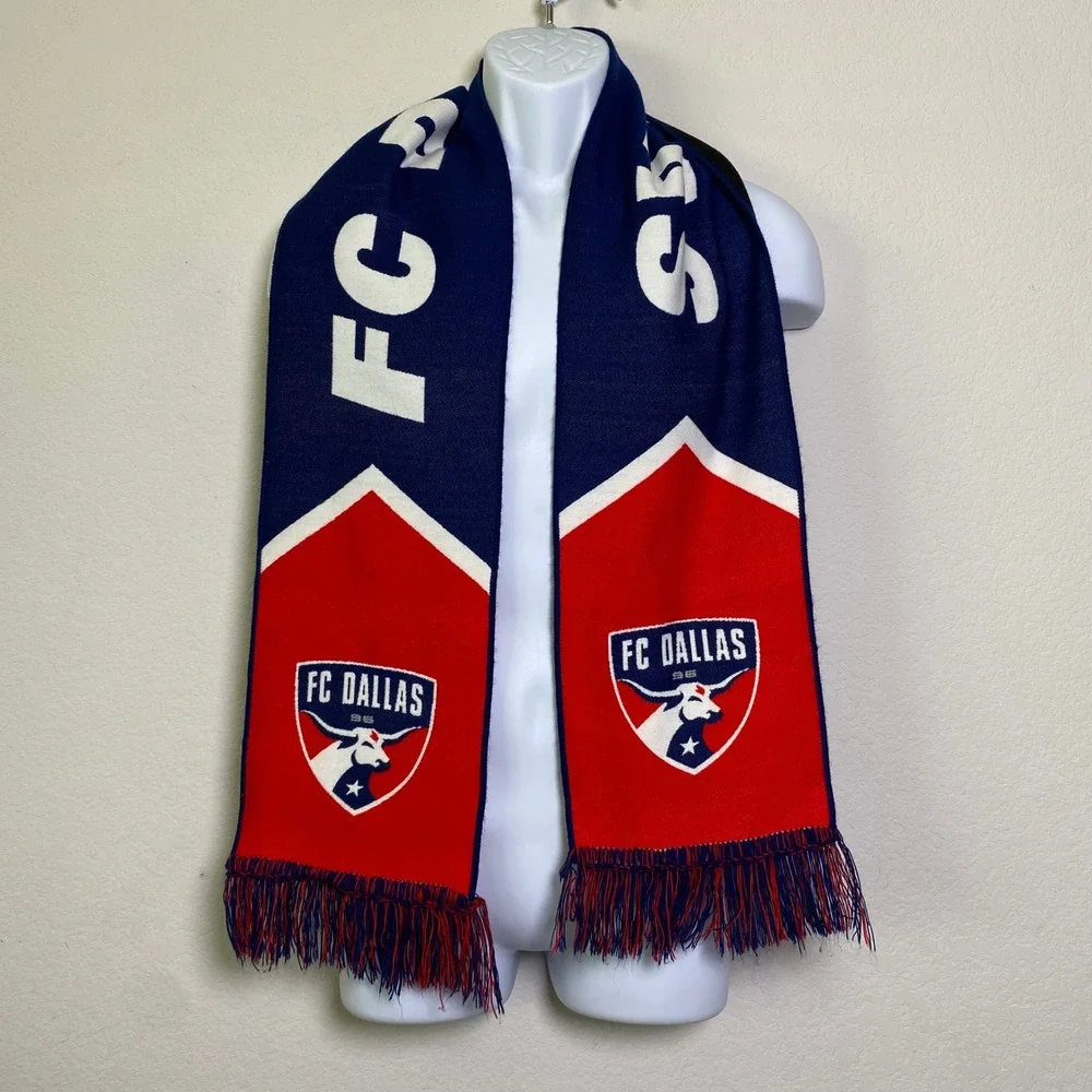 FC Dallas MLS Soccer‎ Ruffneck Scarf Vintage Retro Dallas Burn Double Sided Y2K
