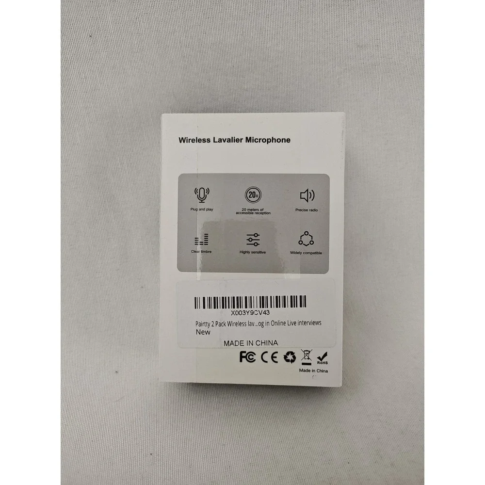 *iPhone‎ Only* 2 Pack Wireless Lavalier Microphones Built-in New In box Sealed